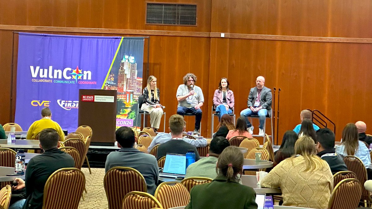 Today's 'Enabling Accurate, Decentralized Root Cause Mapping at Scale' panel with @MITREcorp, @nvidia & @CISAgov explored: ✅ The value of root cause mapping ✅ Challenges in accurate mapping at scale ✅ Potential for a decentralized ecosystem #CyberSecurity #VulnCon2024