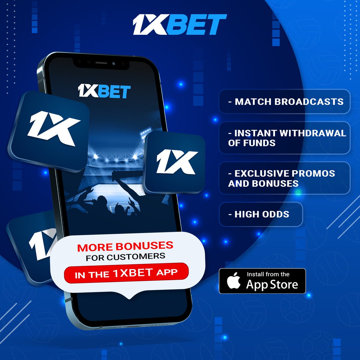 1xBet_Zambia's tweet photo. 🌟 Unlock our exclusive Welcome Package today! 🌟
1. Create an account, complete a profile, and activate your phone number.
2. Make your first deposit to automatically receive your bonus.
3. Enjoy your bonus!
#WelcomePackage #Bonuses #1xBet #deposit #games https://t.co/H8LqqdJxN5