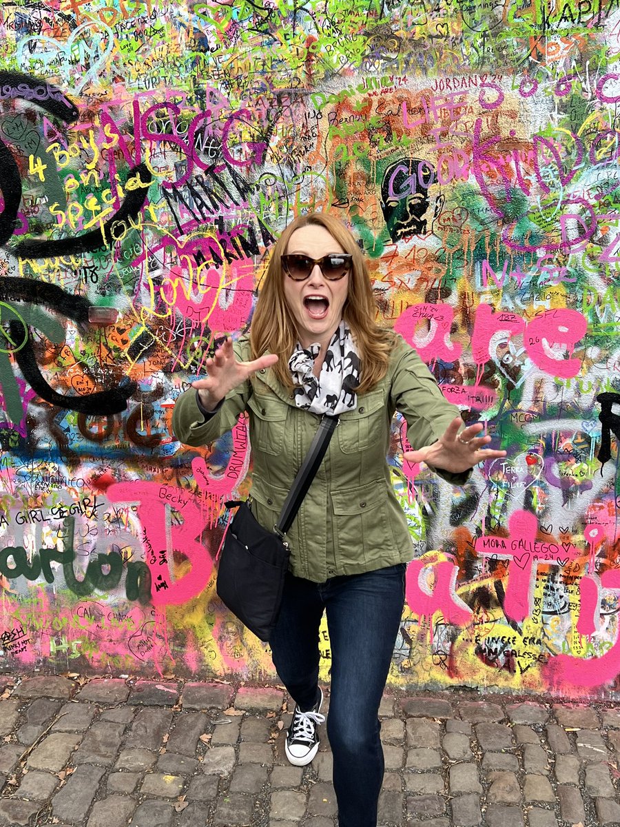 When I was at the Lennon Wall, I asked a chick to take my pic. But at the last minute, I had a feeling that she was about to run off with my phone. This is the result 🤣🤣🤣 # CantMakeThisUp