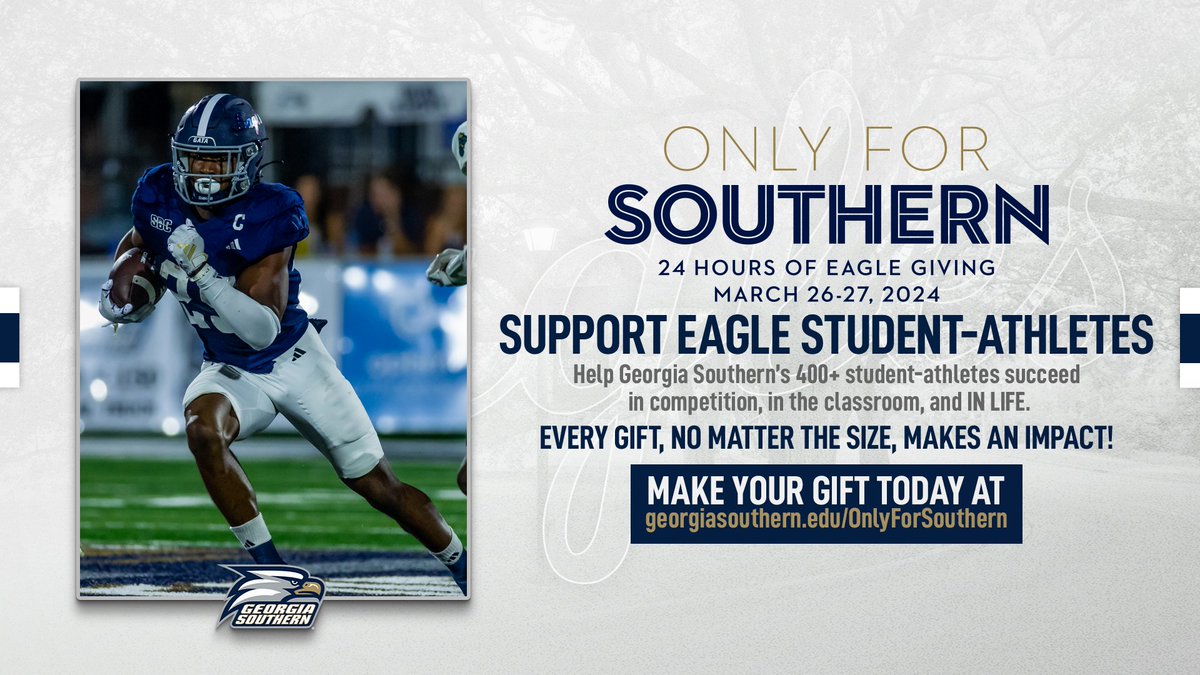 We Need You 🫵 Join our Only For Southern 24 Hours of Eagle Giving campaign. Make your gift today by visiting: bit.ly/4cnbxTn #HailSouthern