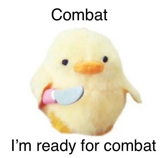 BobaUngu's tweet photo. @ffarliani apakah terinspirasi dari meme bebek ini pisaunya 😭 https://t.co/cObjU8Qx4J