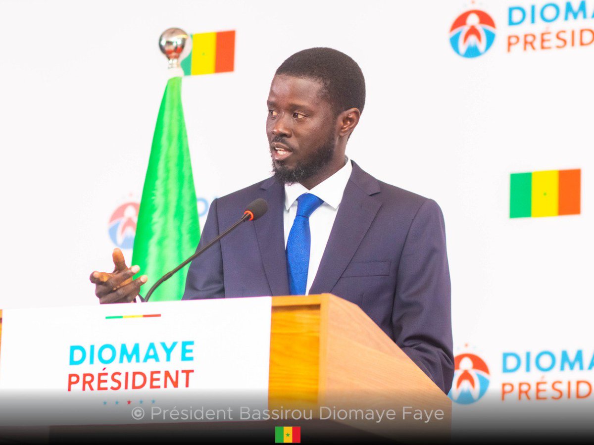 PR_Diomaye's tweet photo. Je voudrais dire à la communauté internationale, à nos partenaires bilatéraux et multilatéraux, que le Sénégal tiendra toujours son rang. Il restera le pays ami et l’allié sûr et fiable pour tout partenaire qui s’engagera, avec nous, dans une coopération vertueuse et respectueuse https://t.co/rjEi844zVc