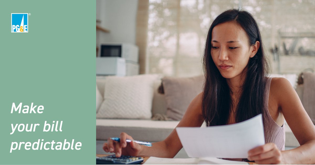 PGE4Me's tweet image. Level out your monthly bills and keep payments #predictable with Budget Billing, a #free program that averages your annual #energy costs to help you manage bills. pge.com/en/account/bil…