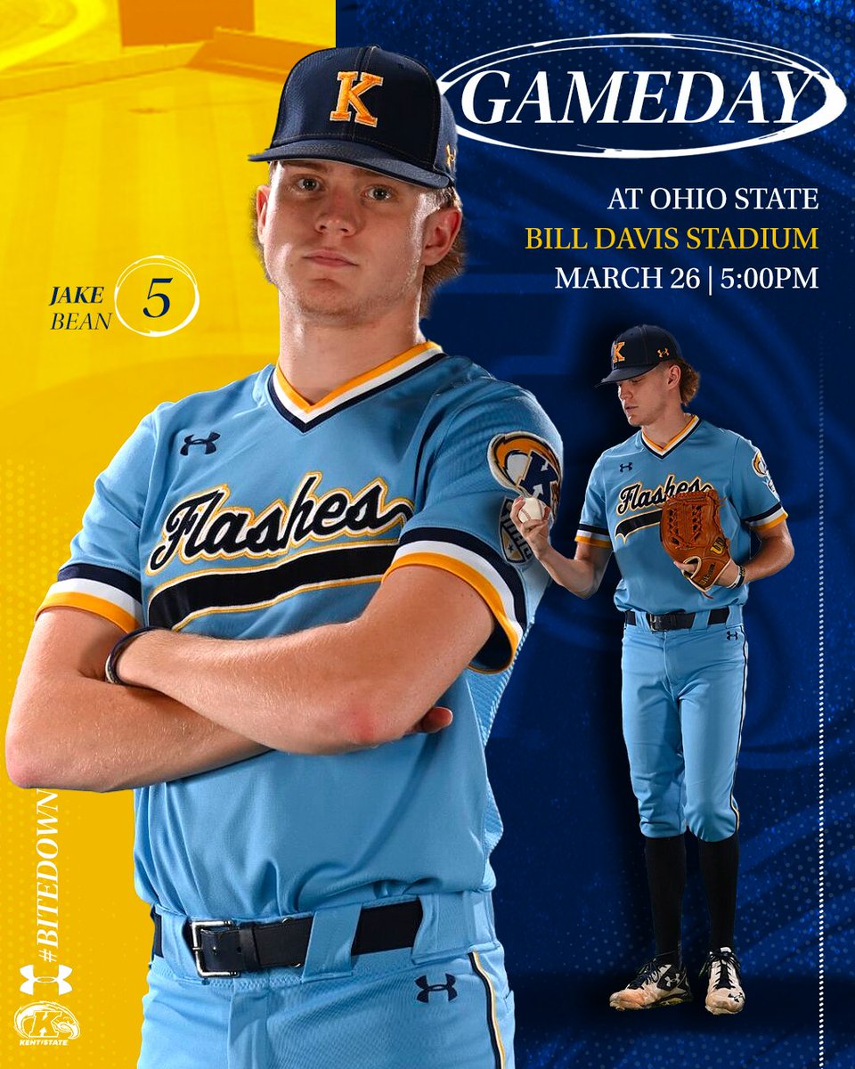 KentStBaseball's tweet image. GAMEDAY! We travel down to Columbus to take on the Buckeyes! First pitch at Bill Davis Stadium is scheduled for 5 p.m.

🔗linktr.ee/kentstbaseball

#BiteDown
