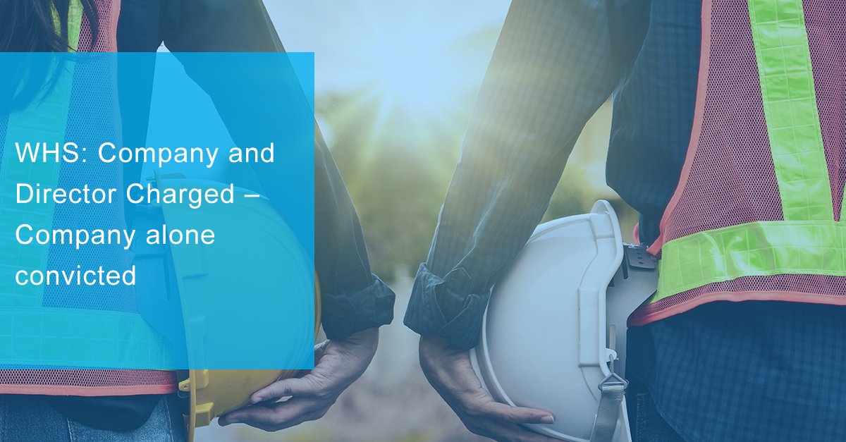 Both the company and its director were charged with offences – only one was convicted. Partner, Dr Laura Sowden, Associate, Anna Ly and Lawyer ,Theresa Au,  discuss why. Read more here: millsoakley.com.au/thinking/whs-c…