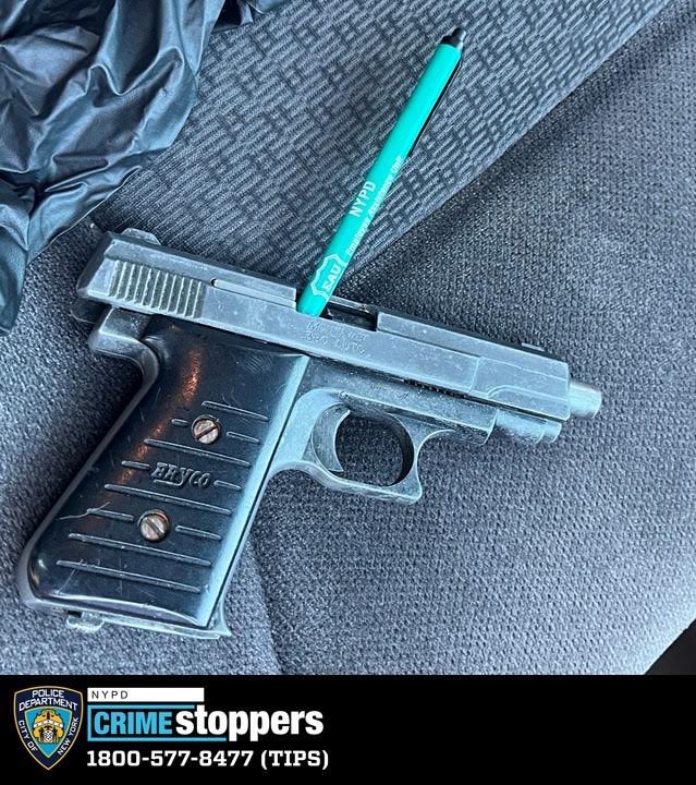 The weapon used to murder an NYPD Officer on Monday in Far Rockaway, Queens.