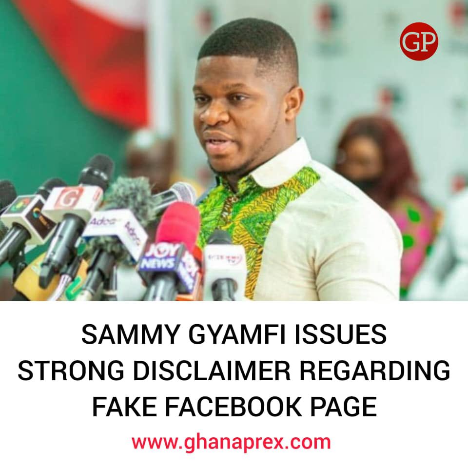 ghanaprex_'s tweet photo. Sammy Gyamfi Issues Strong Disclaimer Regarding Fake Facebook Page https://t.co/HyDfvAViDN https://t.co/w7Hwq0Vp0E