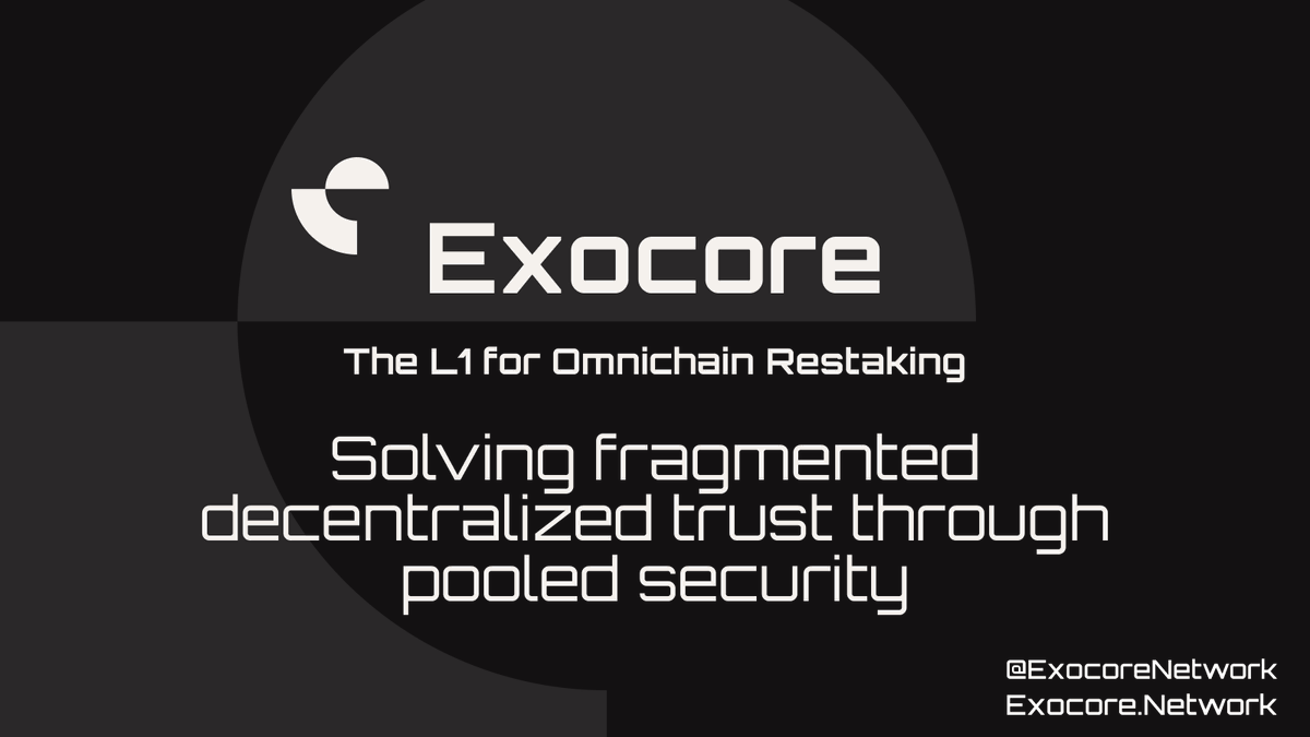 Restaking extends on-chain security to critical off-chain services.

Despite this, decentralized trust is still fragmented on isolated networks, weakening security across #Web3.

Exocore's omnichain #restaking solves this fragmentation through pooled security 🧵 ⤵️