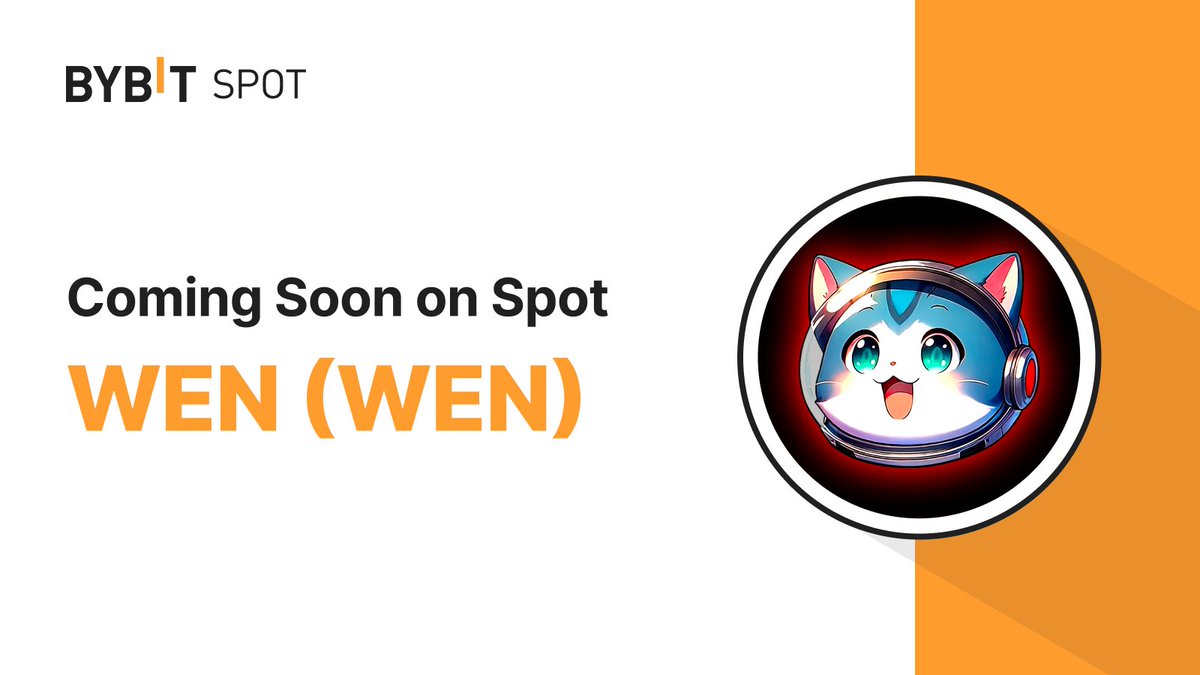 📣 $WEN is coming soon to the #BybitSpot trading platform with @wenwencoin 🗓 Listing time: Mar 27, 2024, 10 AM UTC. Deposits and withdrawals will be available via the Solana chain. Grab a Share of the 921,000,000 $WEN Prize Pool #TheCryptoArk #BybitListing