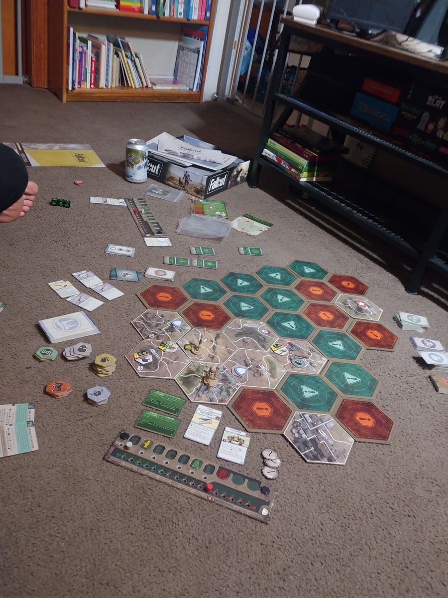 BzySquid's tweet photo. Late night Fallout board game. Not enough hours in a single day to complete all these side quests. 🤤😩 https://t.co/gOlXQiErvP