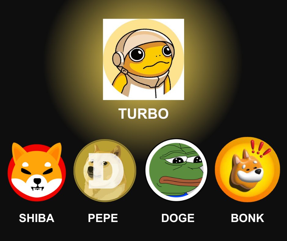 🚀$TURBO has my attention. The first #AI-generated #memecoin. Unique #AI art narrative. 🎨 x100 potential. Will it outperform $BONK, $SHIBA, $PEPE,  $DOGE? 📈Give me your thoughts.