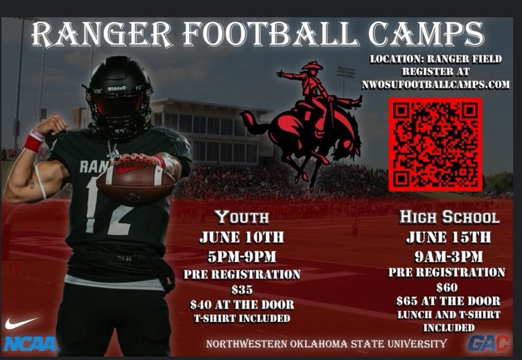 Thank you @coachahughes for the camp invite. Can’t wait!! @coachmac_ @doranj17 @ChandlerRhodes @CoachLeeBlank @RecruitMustang @1BroncoFootball @TheCoachStrick