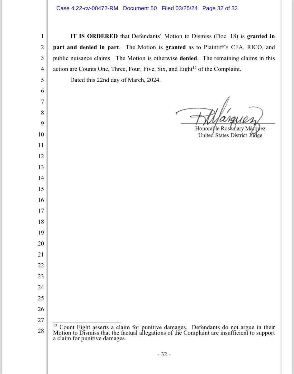 La Corte Federal del Distrito de Arizona consideró que 🇲🇽tiene derecho a demandar a las tiendas de armas, por vender a traficantes que las introducen a nuestro pais Esta es la segunda victoria del año para las demandas de 🇲🇽 vs la industria de armas de 🇺🇸 #NoMásTráficoDeArmas