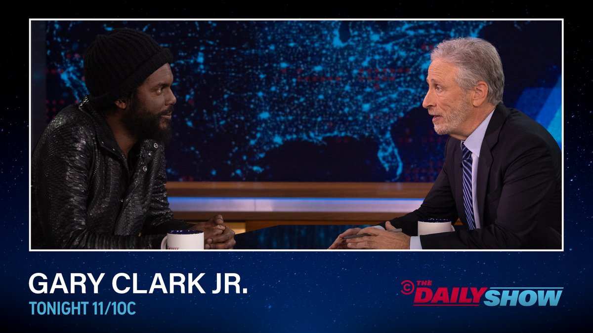 TONIGHT: @GaryClarkJr sits down with @jonstewart to chat about his new album 'JPEG RAW' and perform 'Habits'