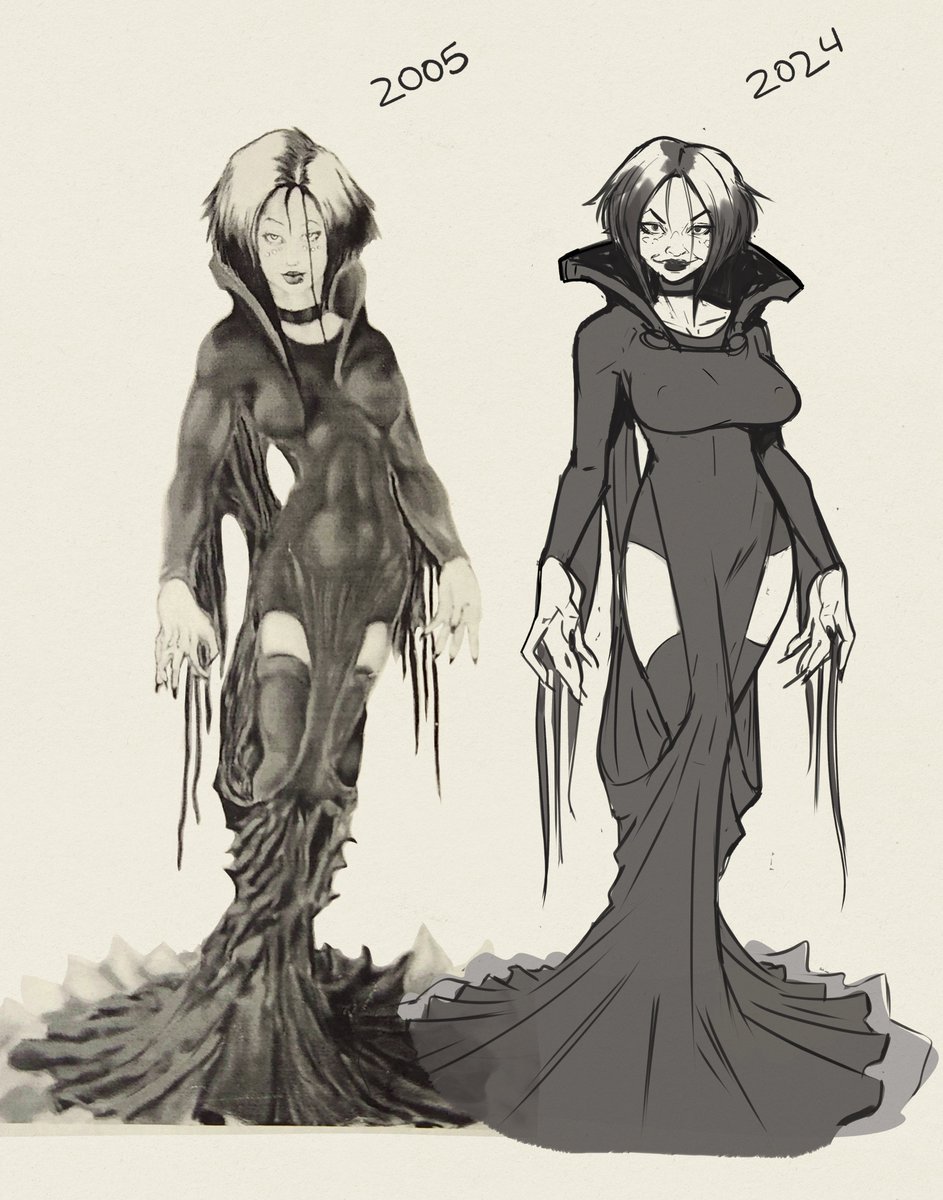 ShadowInk_'s tweet image. Found this old piece digital art I did back in high school. It was the first time I used photoshop with a graphic tablet.  I did  little modern update just to see how much I improved.