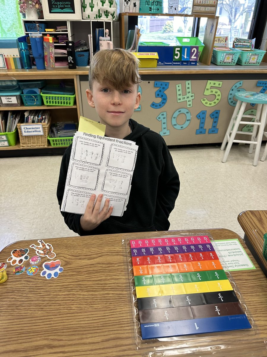 Today we used our fraction tiles to model equivalent fractions! @WWP_Dalers