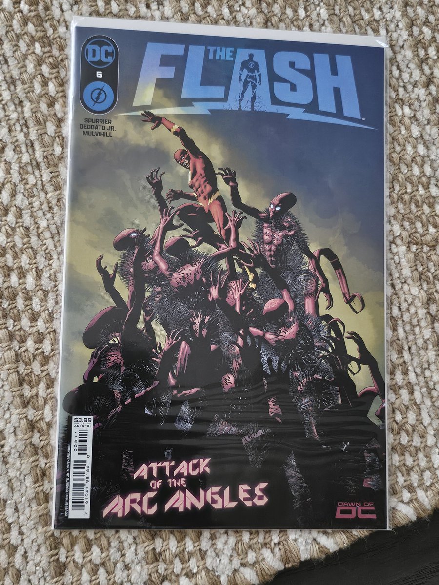 Portada de #TheFlash #6 por #MikeDeodatoJR #TrishMulvihill #DCcomics #MiColeccióndeComic parecida a una portada de monstruos extraterrestres de ciencia ficción 🤔,homenaje!
