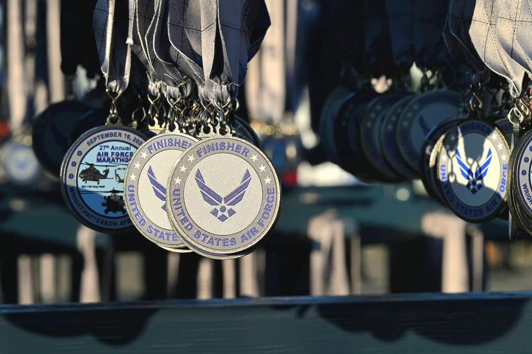 Who is looking forward to earning a finisher's medal at the 2024 Air Force Marathon? 🙋‍♂️🙋‍♀️

#FlyAFM #MedalMonday