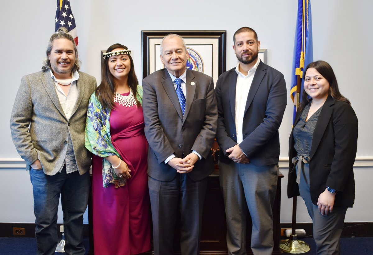 Angelo Villagomez, Center for American Progress Fellow, & former NMI Rep. Sheila Babauta met with me to discuss their work on .@AtB4All, a national coalition of organizations working to support .@POTUS's call to conserve, connect & restore 30% of our lands & waters by 2030.