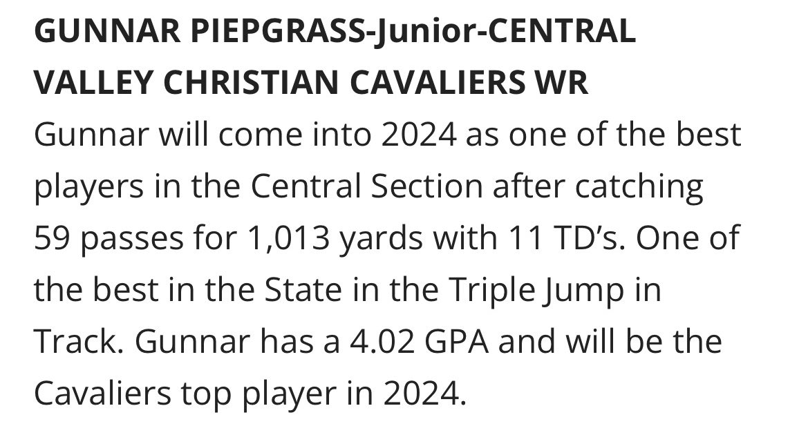 Grateful to be recognized as one of the top players in the Central Section. Thank you <a href="/PAGMETER/">PAGMETER</a>  for the write up, and kind words. Senior year is going to be a blast! Stay Tuned…#routerunner