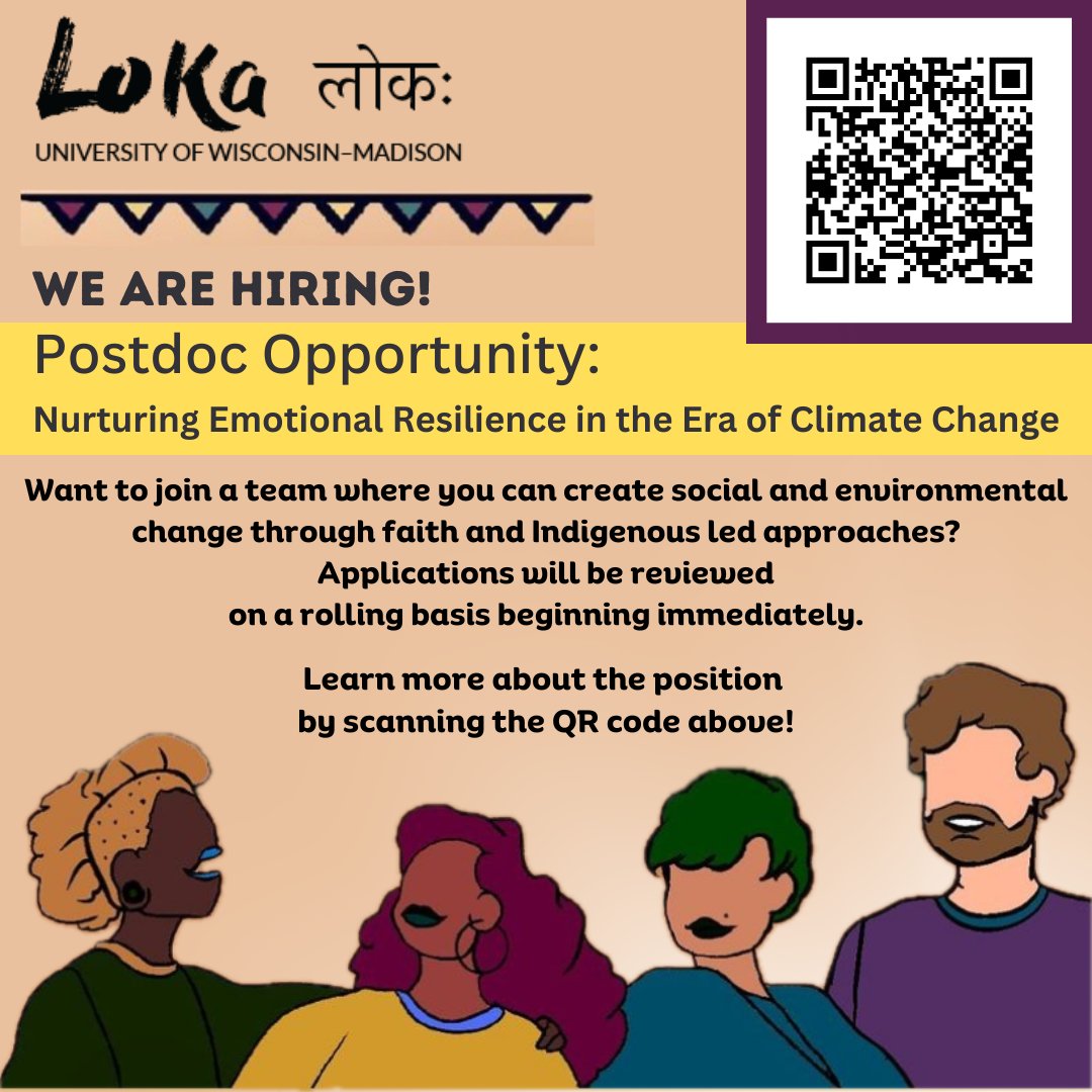 A new hire announcement & accompanying details for an open postdoc position with Loka's team at UW's Center for Healthy Minds @healthyminds!