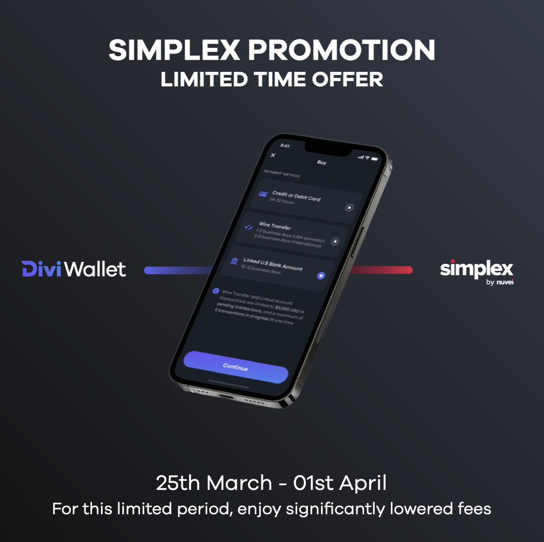 🚨Promo Time: Amazing on-ramp rates🚨 Check it out in your #DiviWallet Download Divi Wallet below if you haven't already, and get this amazing #onramp offer 👇 diviwallet.com