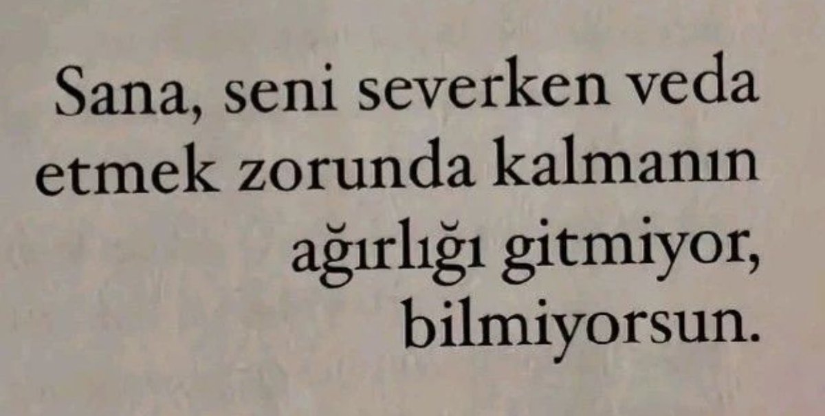Bilmiyorsun.