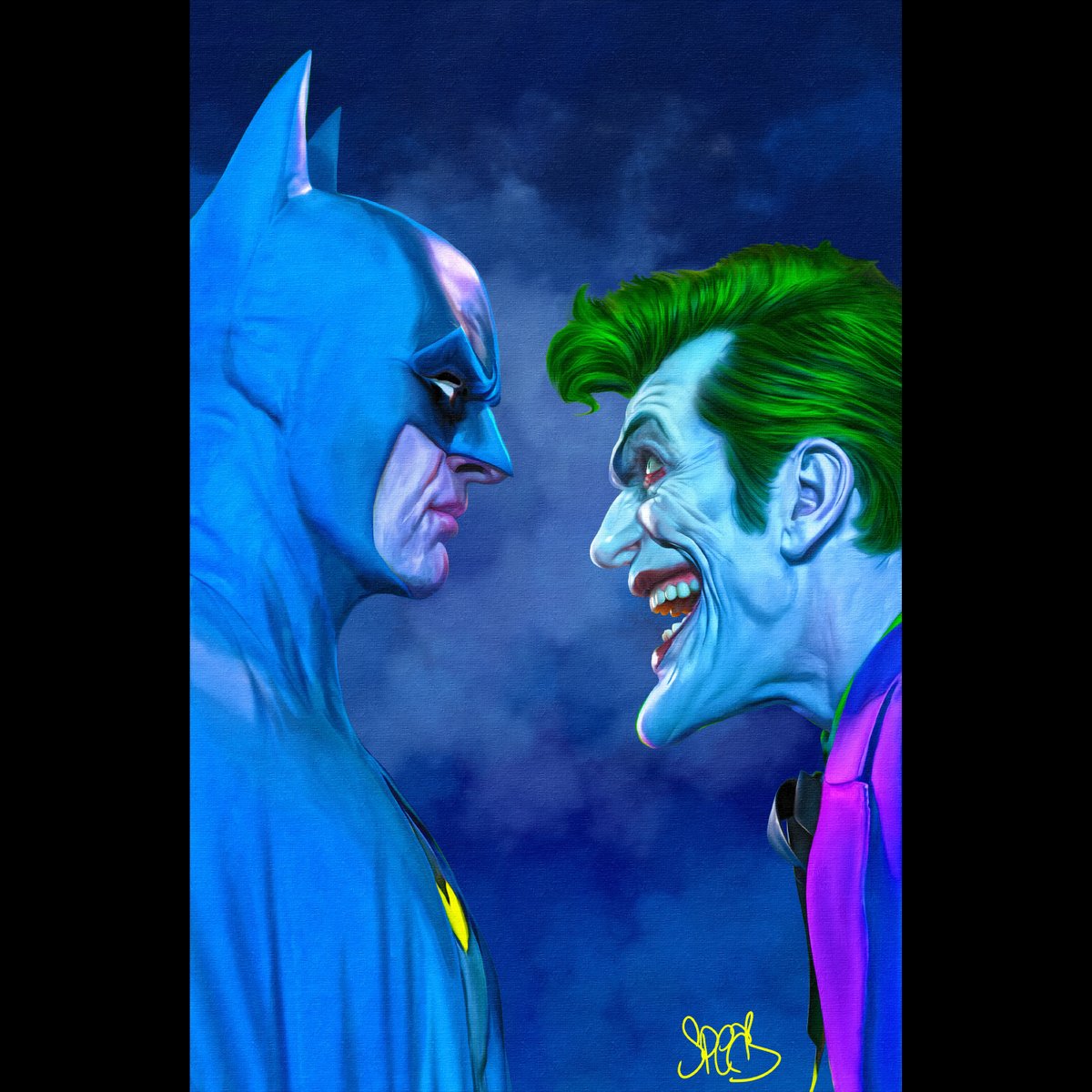 Batman and Joker. I haven't drawn these two in awhile so I thought I'd practice a little. #batman #joker #dccomics #batmancomics #detectivecomics #jokercomics #comiccovers #comicartist #comicart #markspearsart
