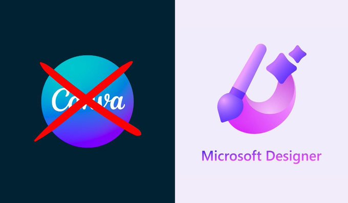 chatgptair's tweet photo. Canva最強説が崩れました

MicrosoftのAIデザインツールがヤバすぎる：

ブックマーク保存をおすすめします↓ https://t.co/pGnjQ74yHI