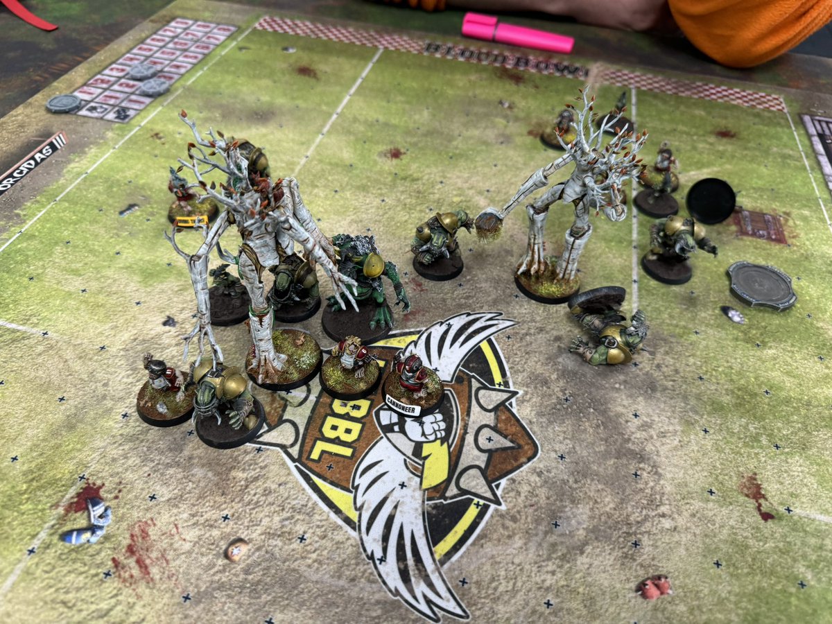 HullsAngelsClub's tweet photo. Last weekend we hosted our first HABBL #BloodBowl event, which included the debut of the Bob Bifford’s Blood Bowl Bingo! First person to complete all of the achievements wins the awesome BB themed snack helmet! Someone was ONE away! https://t.co/8qw5R4Wbck