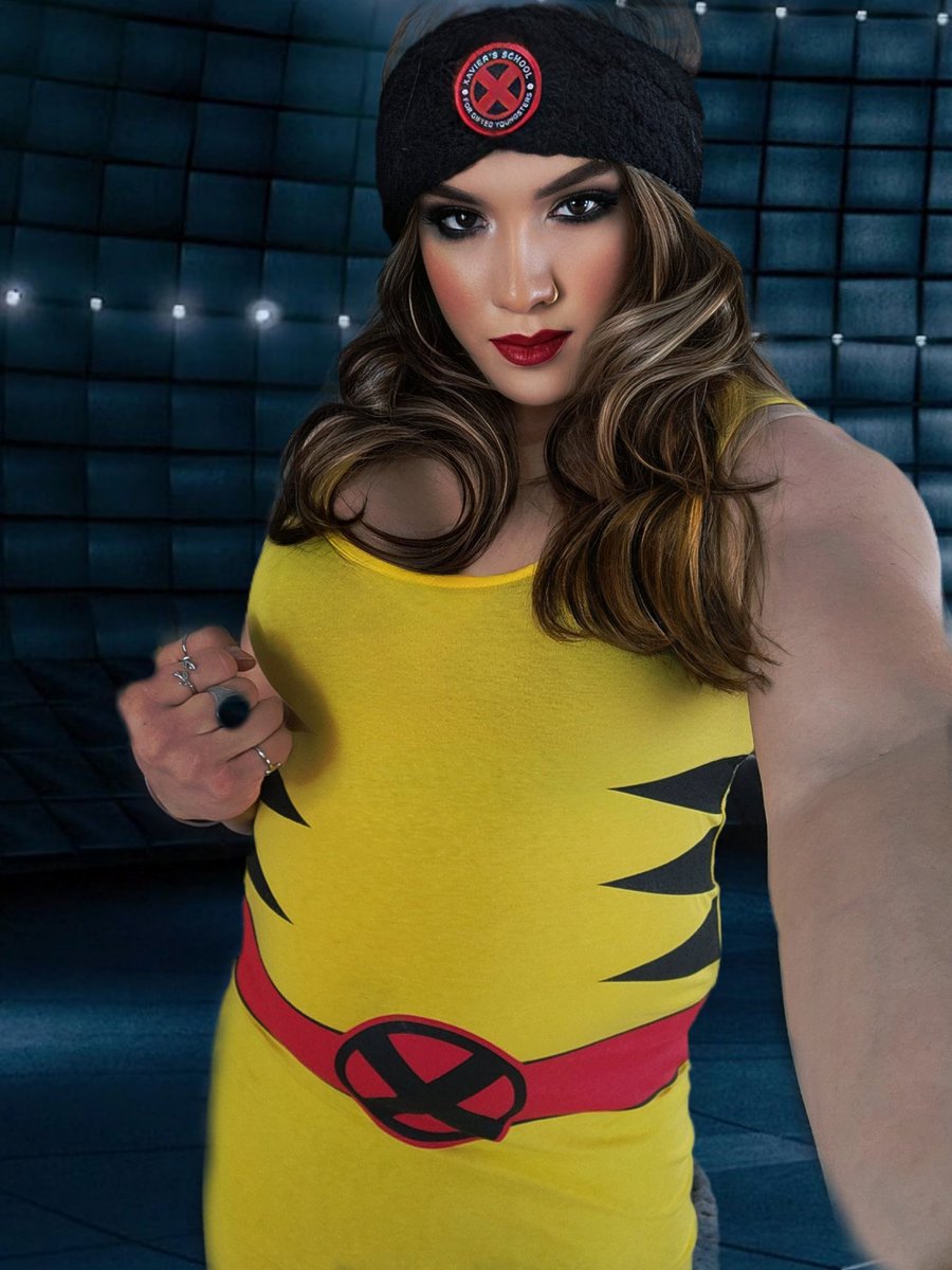 GwensLittle's tweet photo. #feelingcute #femboy #crossdress #tomgirl #girlyday #boysmakebettergirls #makeup #makemeblush #sopretty #howdoilook #filtered #xgirl #wolverina #dangerroom #XMen97 #shinkt @SuperHeroStuff #thebestatwhatido #mutant #xmen https://t.co/y5wqkM64A9