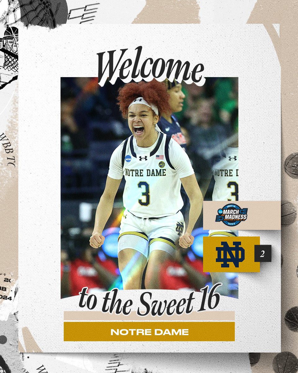 We’re Sweet 16 bound with @ndwbb! Next stop: Albany, NY ☘️