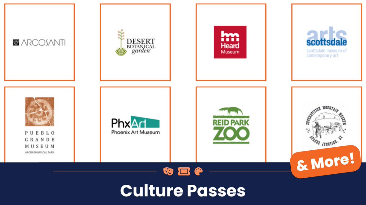 Did you know you can check out Culture Passes from @maricopaconnect libraries? These passes give you free entrance to places like the Desert Botanical Gardens, Heard Museum, Reid Park Zoo, and other fun destinations around the County! mcldaz.org/subject/cultur…