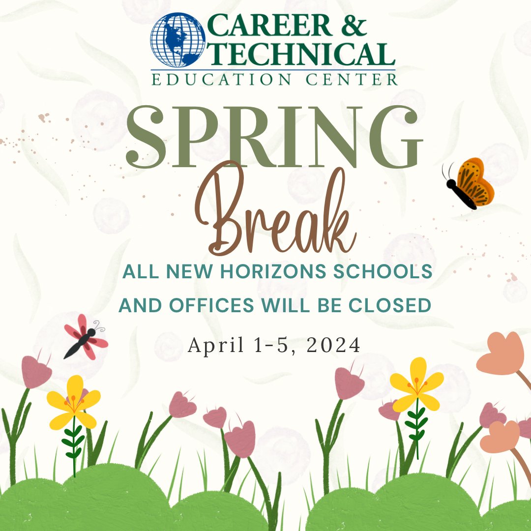 April 1-5, 2024 All New Horizons schools and offices will be closed.