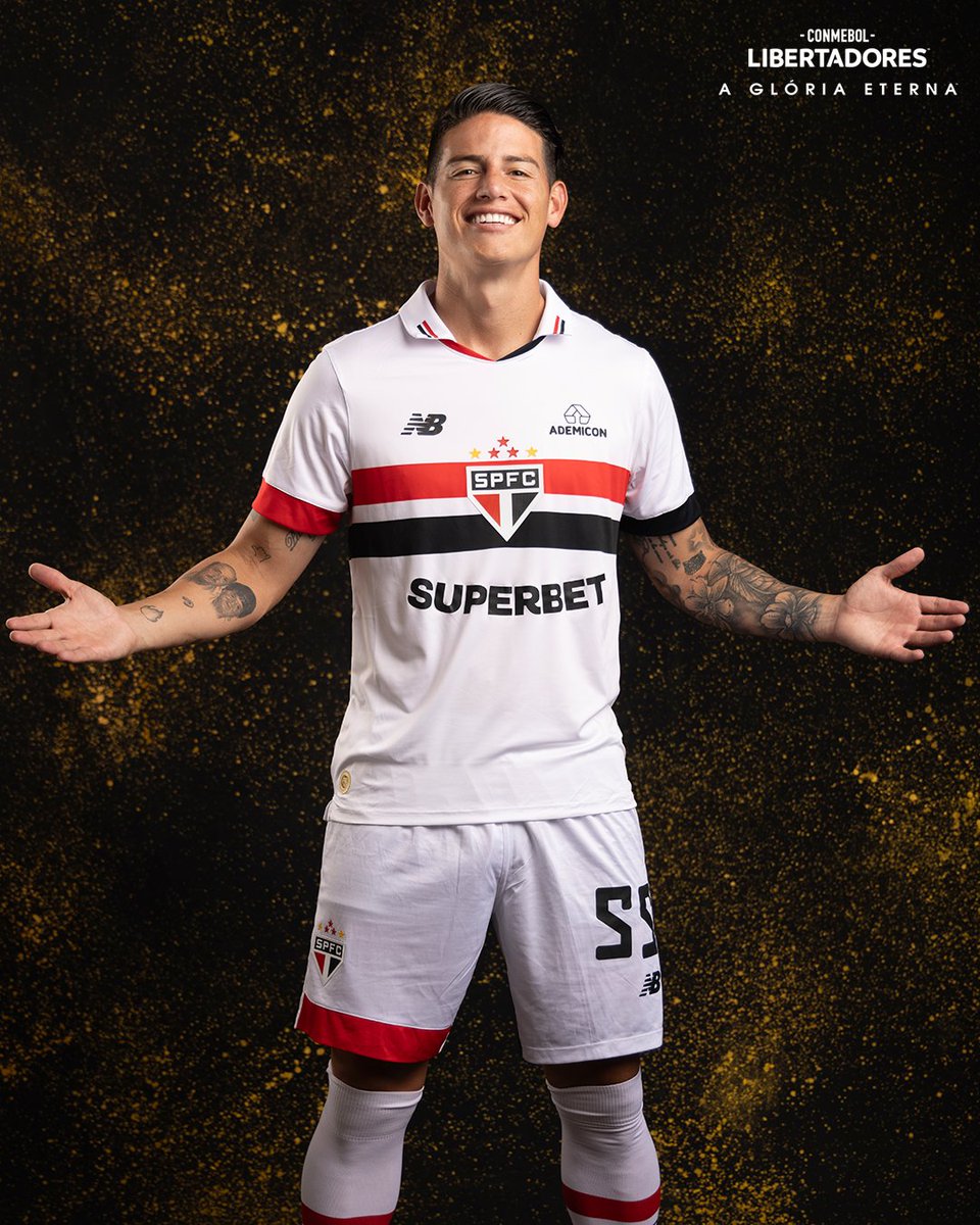 CONMEBOL Libertadores (@libertadoresbr) on Twitter photo 🇨🇴🪄 Chama a #GloriaEterna, James Rodríguez!
⚽ O astro colombiano reforça o <a href="/SaoPauloFC/">São Paulo FC</a> na busca pelo tetra da CONMEBOL #Libertadores! 🇨🇴🪄 Chama a #GloriaEterna, James Rodríguez!
⚽ O astro colombiano reforça o <a href="/SaoPauloFC/">São Paulo FC</a> na busca pelo tetra da CONMEBOL #Libertadores!