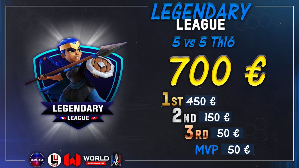 🇬🇧 The legendary tournament is finally back! Applications are now open until April 12th ! 🏆🔥 

🇫🇷 Le tournoi légendaire est de retour! Inscriptions ouvertes jusqu'au 12 avril ! 🏆🔥 

👉 discord.gg/pew8gQM

#ClashOfClans | #ClashEsports