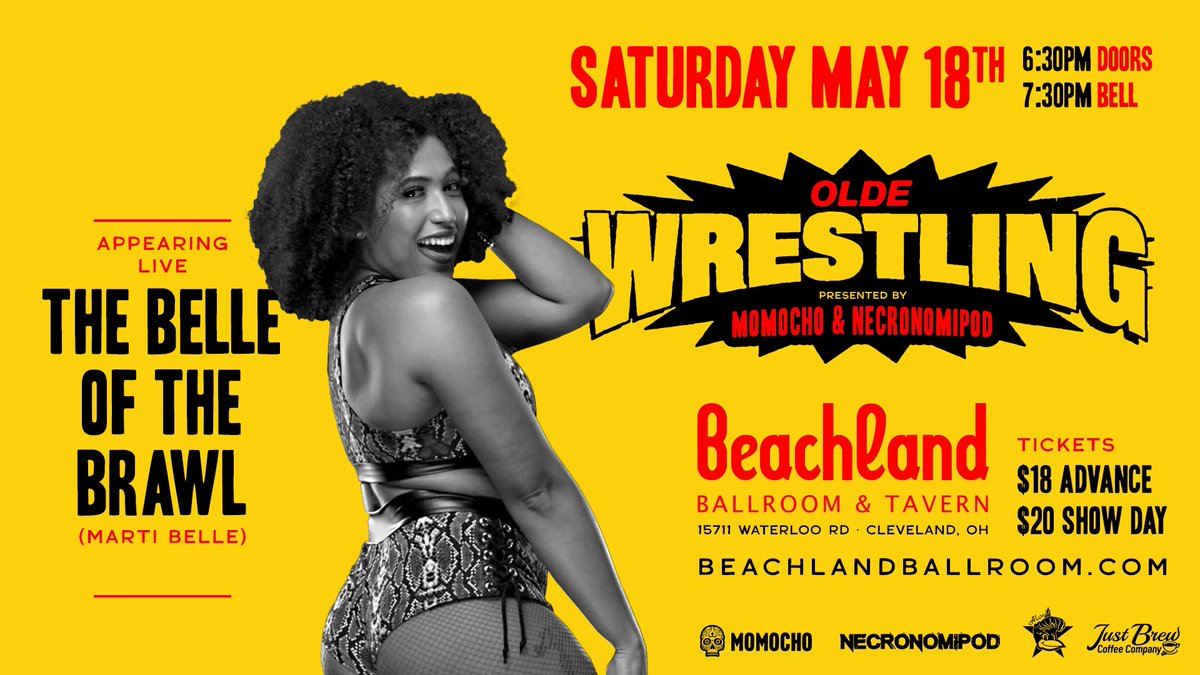 Making her Olde Wrestling debut on Saturday, May 18th is @MartiBelle! Witness her as the Belle of the Brawl. A pretty tough prize fighter who packs a punch! See her and more when we return to @BeachlandCLE 🎟️ beachlandballroom.com/e/13548763/old…