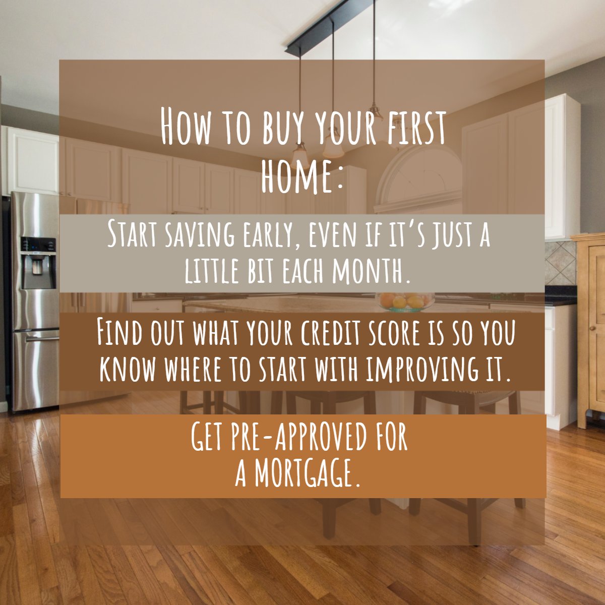 Do you have any tips for a first-time home buyer?

Let us know!

#firsttimehomebuyer #homebuyertips