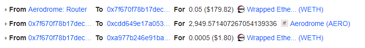 ~$180 to ~$4300 2,400% $AERO locked in voting $BASE