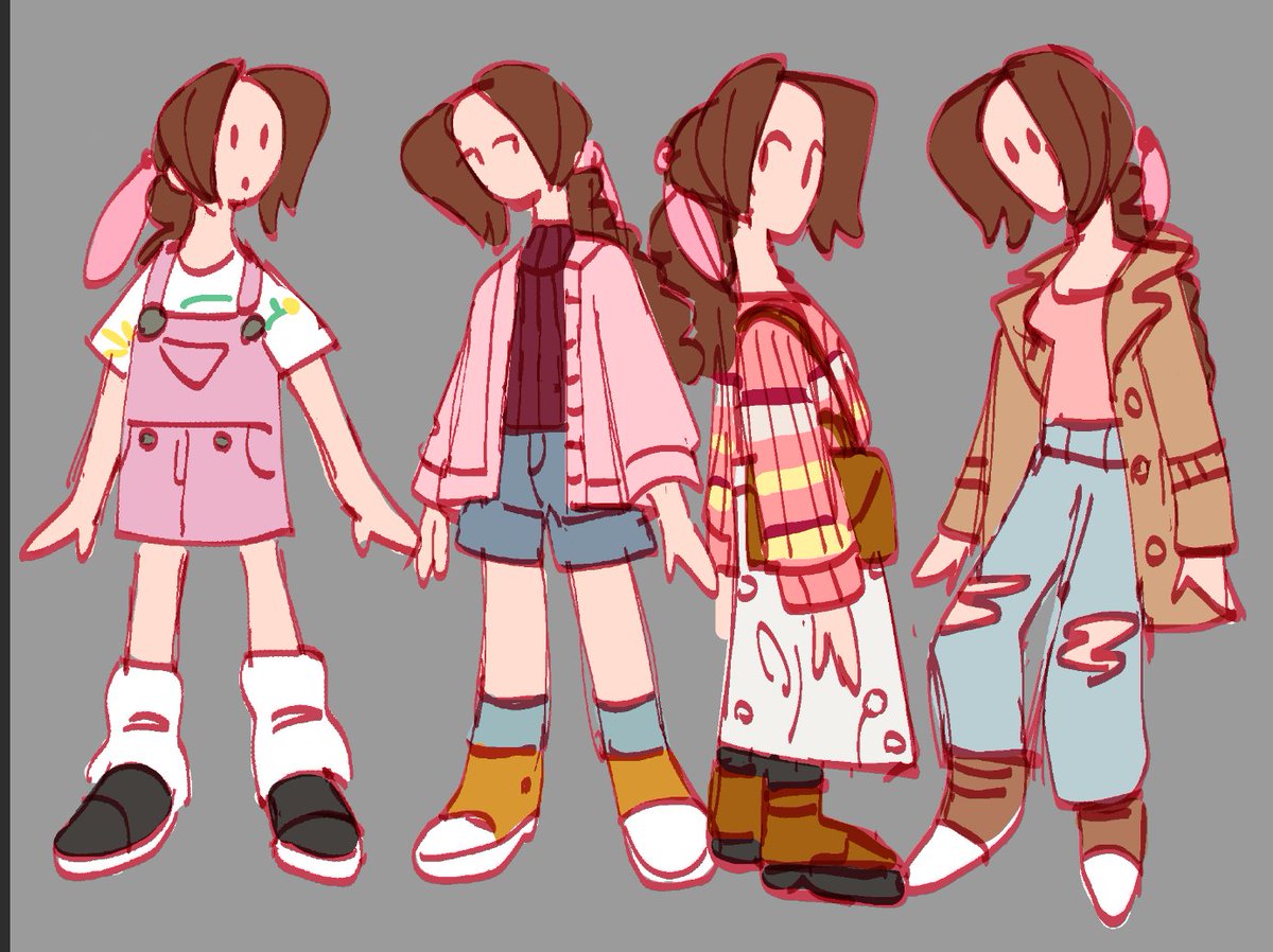 エアリス・ゲインズブール 「super duper rough aerith + some tifa fas」|mit | LOOKING FOR WORKのイラスト