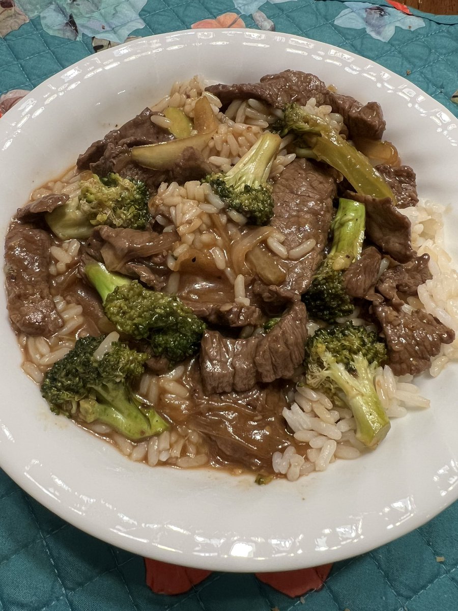 Beef and broccoli. Yum! #HomeCooking #BetterThanTakeout