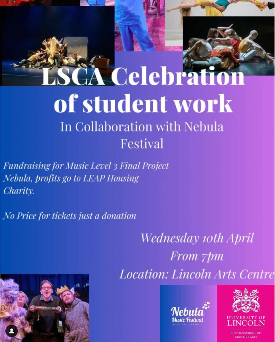 Please come down to support us on 10th of April at Lincoln Arts Centre, as usual we will be raising money for our charity LEAP Housing UK