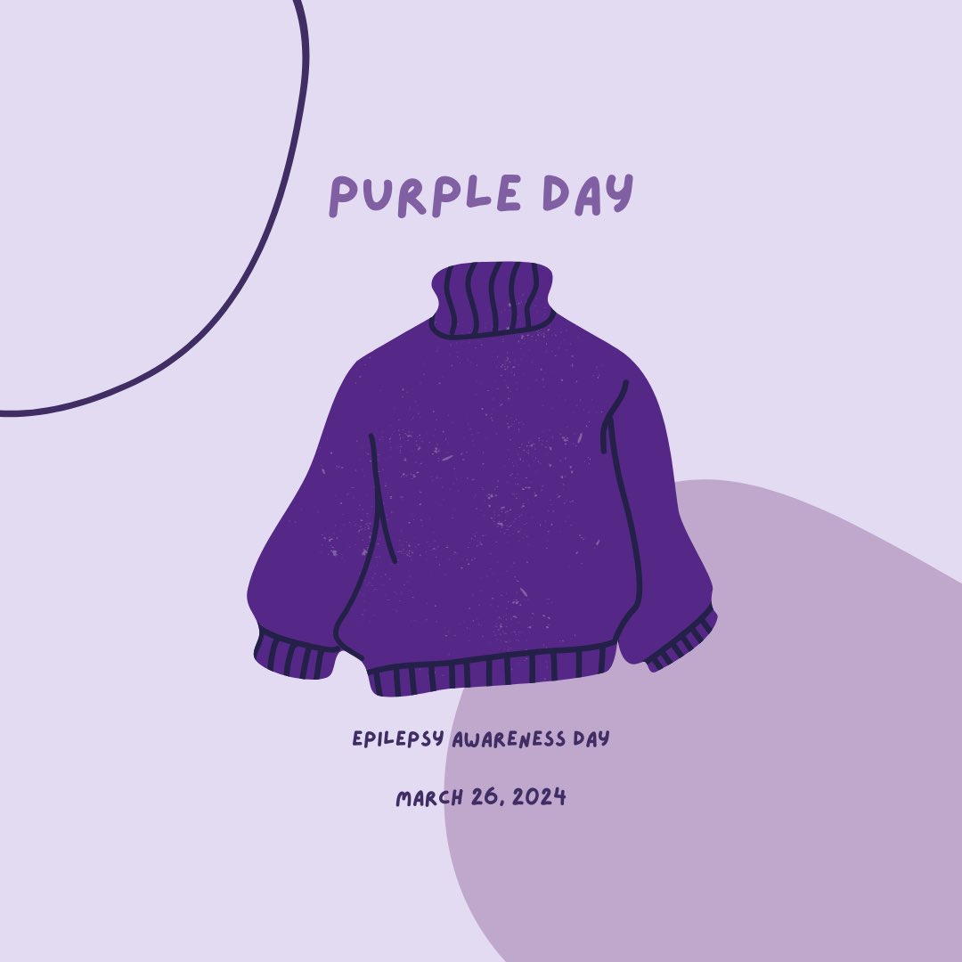 Wear purple tomorrow to help raise awareness for epilepsy!
