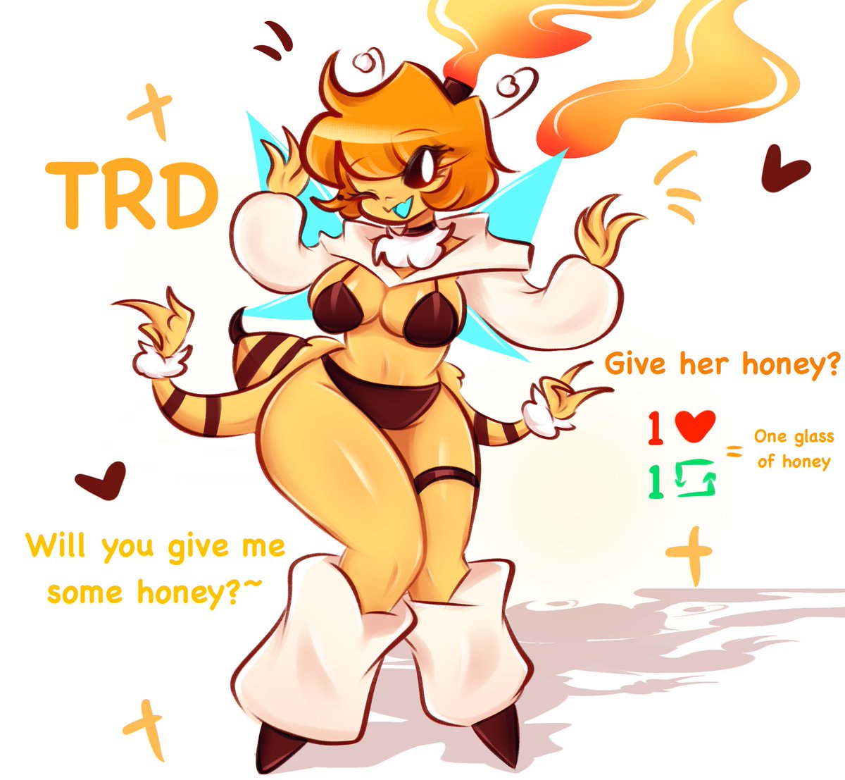 trd_yo's tweet image. How many honey will she get? 🐝🍯