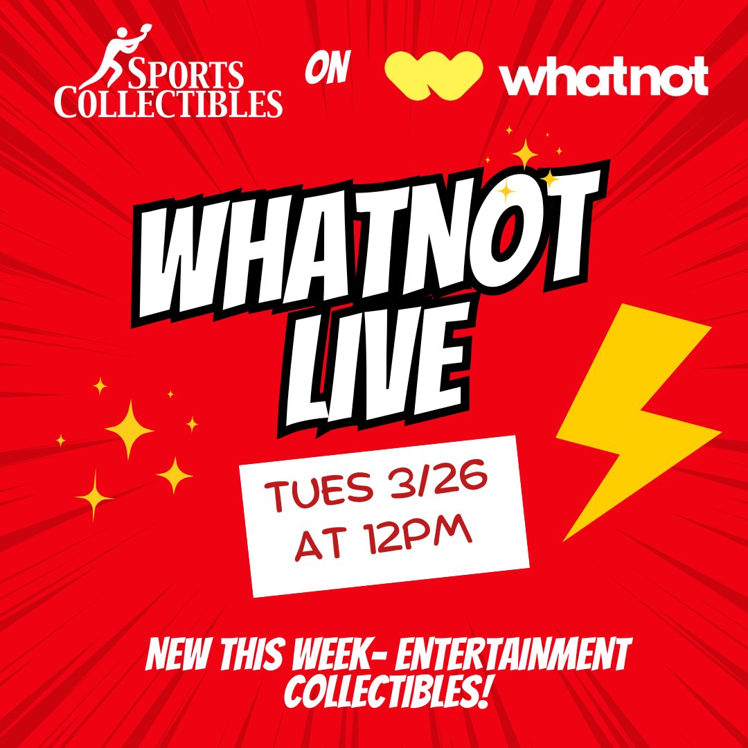 Need something to do before the #SweetSixteen? Tues, 3/26 join our #livestream on <a href="/Whatnot/">Whatnot</a> at 12pm ET for #auctions #giveaways &amp; more feat. your fave sports stars' signed memorabilia. 🆕THIS WEEK: <a href="/taylorswift13/">Taylor Swift</a> <a href="/theweeknd/">Abel Tesfaye</a> + more entertainment collectibles for you 🔗 in bio