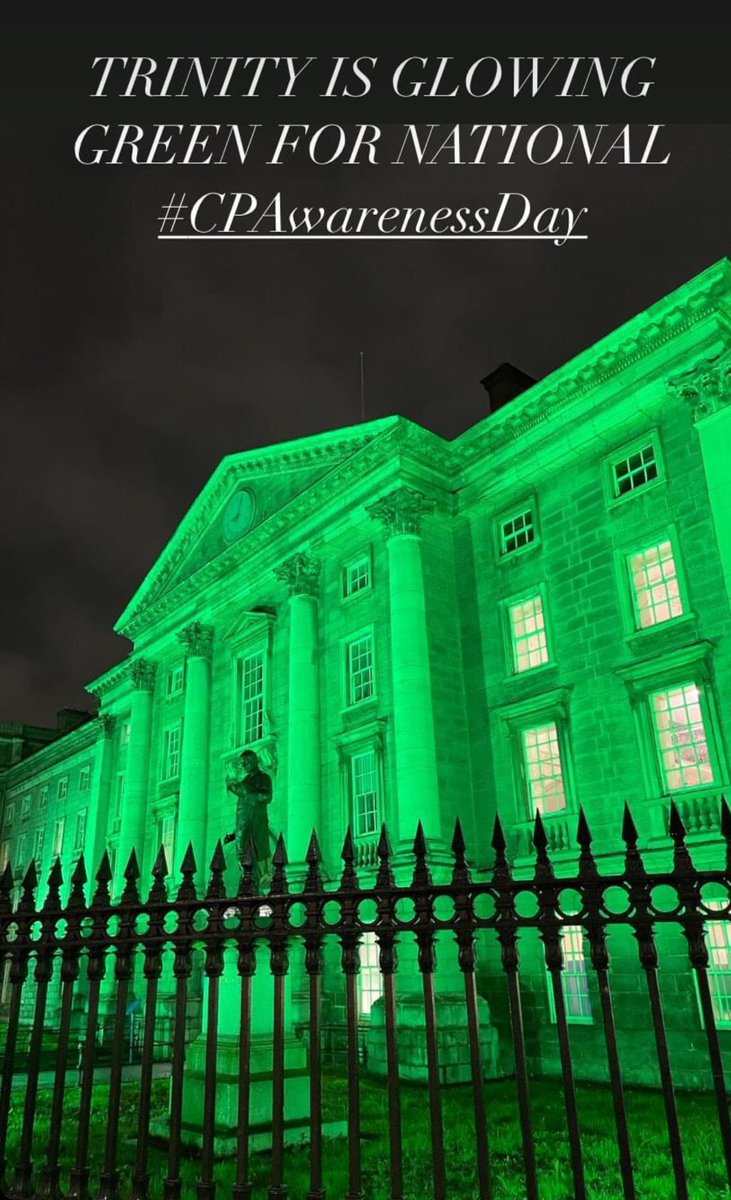 CP Awareness day 2024 Trinity goes green.. @lilycollison @MolloyElesean @MolloyLab @gastaut