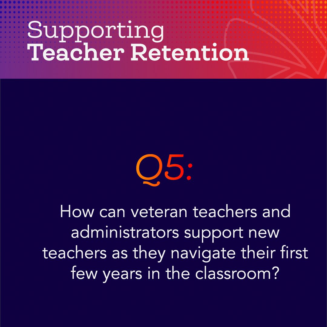 bethhill2829's tweet image. On to Q5 - #TeachingChannelTalks
 How can veteran teachers and admin support new teachers as they navigate their first few years in the classroom?