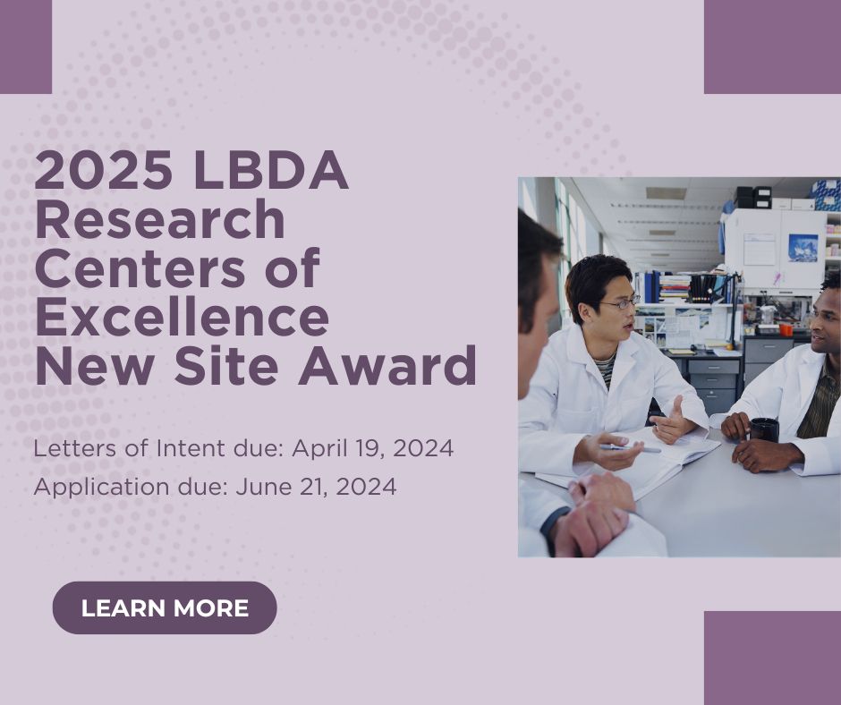 LBDA is now accepting Letters of Intent for new sites as part of the LBDA Research Centers of Excellence (RCOE) program. LOIs due April 19. Open to US-based nonprofit academic institutions. Download the RFA at ow.ly/hGl250R1Kux #Lewybodydementia