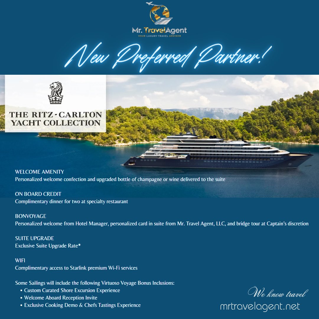 schemonitz's tweet image. Ritz Carlton Yacht Collection is now included! #travel #cruise #luxury