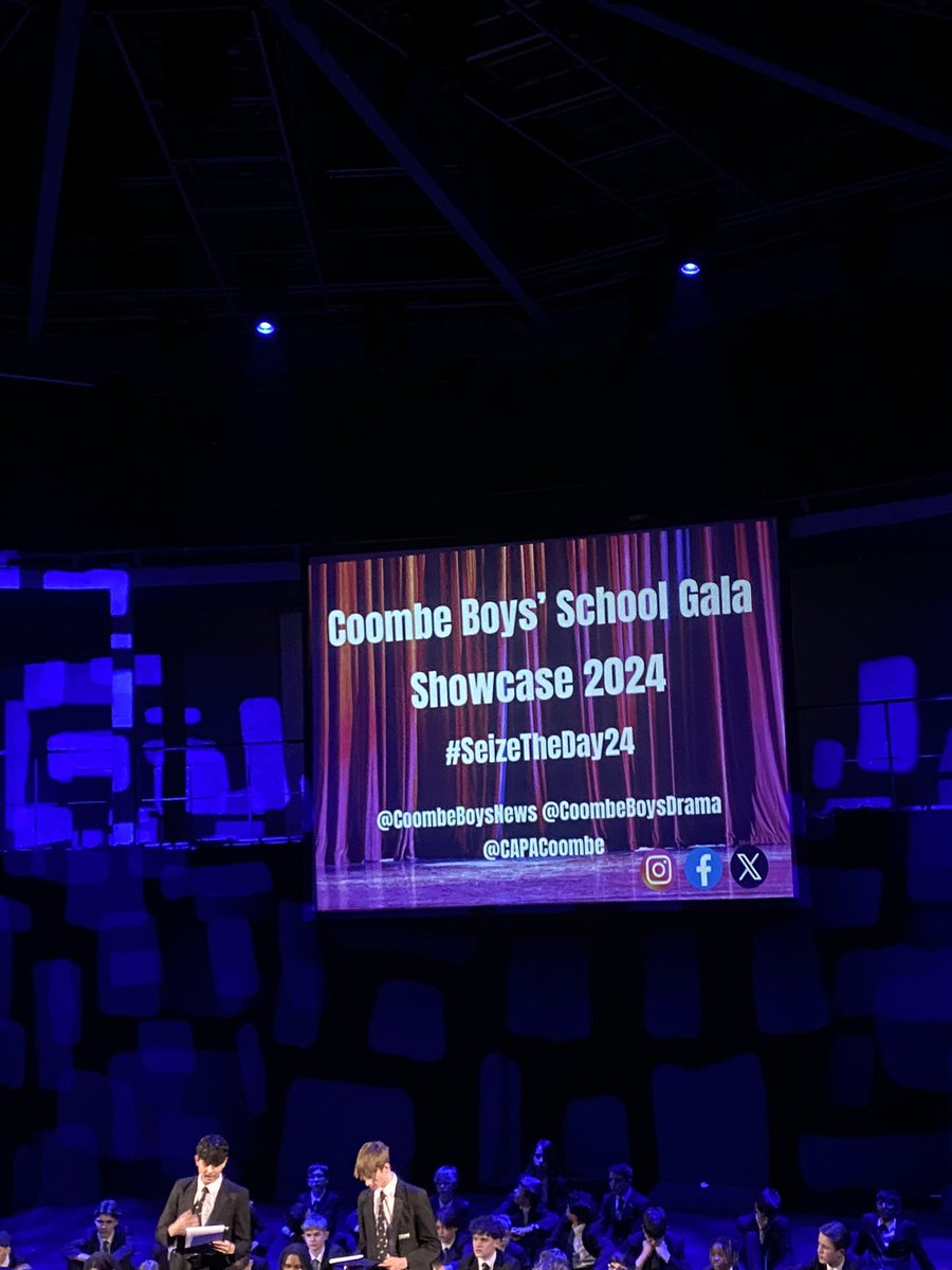 Amazing evening watching @CoombeBoysDrama celebrating all that is good about access to Performing Arts for young people. Thank you @CoombeBoysNews for supporting this hugely important area of the curriculum and beyond! #seizetheday24